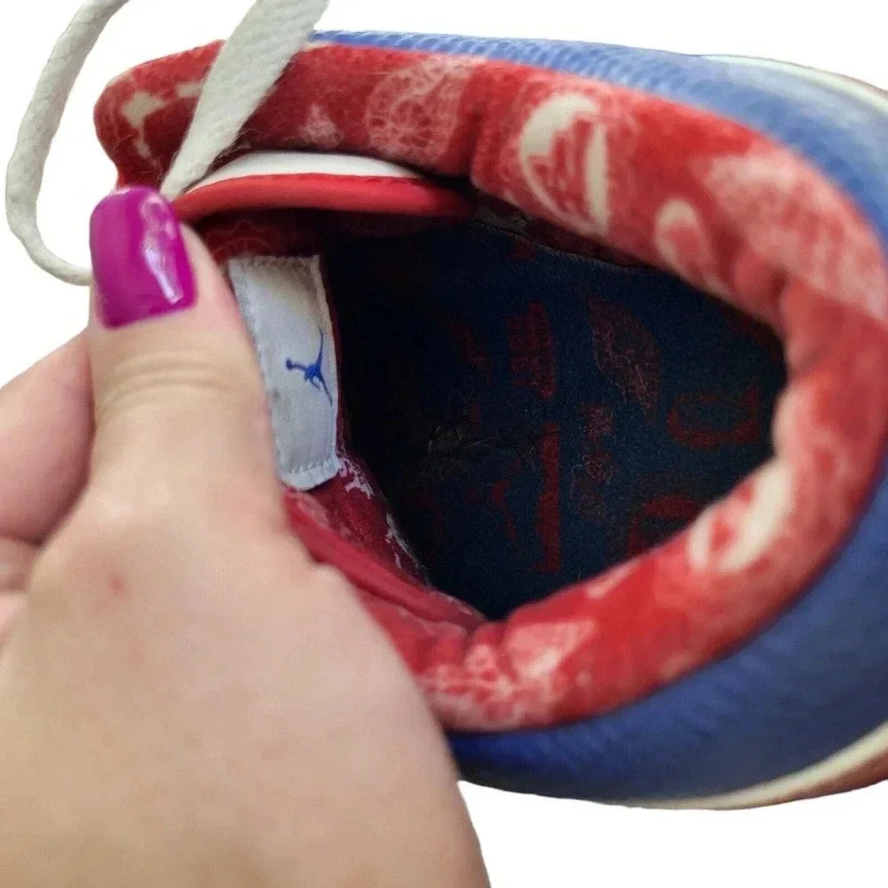 Air Jordan 1 Retro Low “East Side” White Red Royal Chicago 309192-161 Si… - Picture 16 of 16